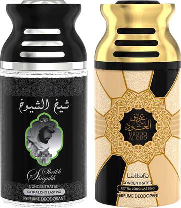Lattafa Sheikh Al Shuyukh And Urooq Al Oud Perfumed Body Spray Perfume Body Spray  -  For Men & Women