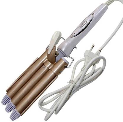 Kmeii Triple Barrel curling iron hair curler curling stick water wave splint large curling iron hair styling tool Anti-scald Curling Wand Roller Waver Maker Instant Heat Up Styling Tool Hair Curler