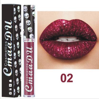 CmaaDu Lips Makeup Shimmer Lip Gloss Lipstick Long Lasting Shade-02