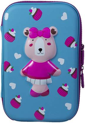 KALIL KE_03 Teddy Bear Art Canvas Pencil Box