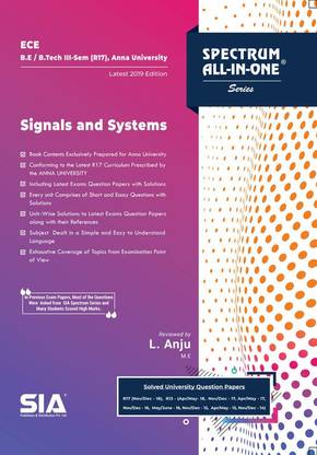 Signals And Systems, B.E/B.Tech III-Semester (R-17) (Anna University) Electronics And Communication Engineering (ECE) Latest 2019 Edition