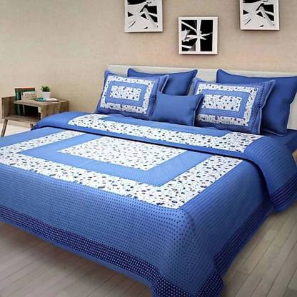 uue 140 TC Cotton Double Printed Flat Bedsheet