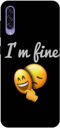 SSMORYA Back Cover for Samsung Galaxy A50 Emoji Face Printed