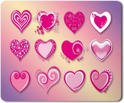 5 ACE love heart (197) msd Printed Designer Premium Rubber Base Mouse pad for Laptop|Dekstop-7x8.5 Inches Non Slip Base Mousepad