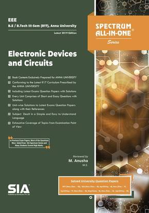 Electronic Devices And Circuits, B.E/B.Tech III-Semester (R-17) (Anna University) Electrical And Electronics Engineering (EEE), Latest 2019 Edition