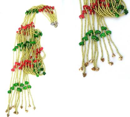 ONEX 5 feet Strings Bead Curtain Fancy Door String Beads (Set Of 10) Toran
