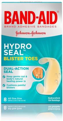 BAND-AID Hydro Seal Blister Toes, One Size, 8 Count Each (Pack of 2) Adhesive Band Aid