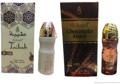 Al Nuaim TAIBAH AND CHOCOLATE MUSK 20 ML ATTAR (PACK OF 2) Floral Attar