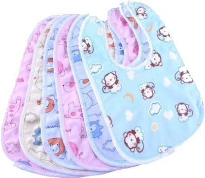 Bigbought Waterproof Babies Apron with Bib (Multicolour) - Set of 6
