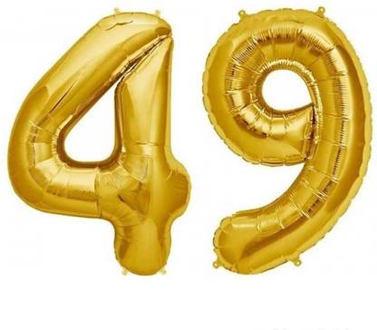 NIKS Solid Forty nine (49) Number/Digit/Numerical Balloon Balloon