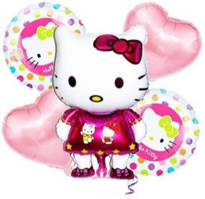 QBIT ESSENTIALS Printed Hello Kitty Theme Party Foil Balloon
