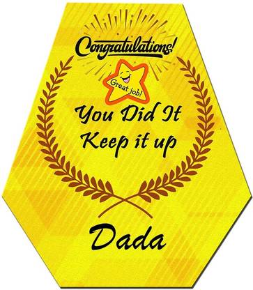 Midas Craft Congratulations Dada …. Gift Well Done Quote Greeting Card