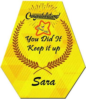Midas Craft Congratulations Sara ….12 Gift Well Done Quote Greeting Card