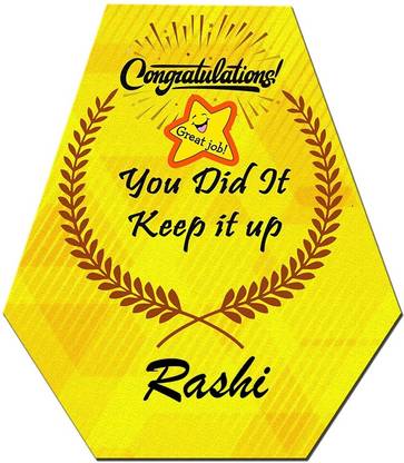 Midas Craft Congratulations Rashi ….12 Gift Well Done Quote Greeting Card