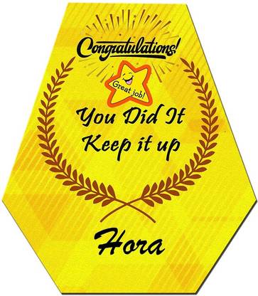 Midas Craft Congratulations Hora ….12 Gift Well Done Quote Greeting Card