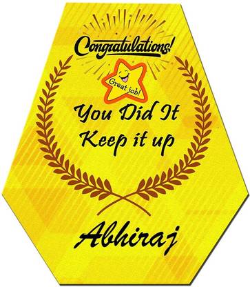 Midas Craft Congratulations Abhiraj ….12 Gift Well Done Quote Greeting Card