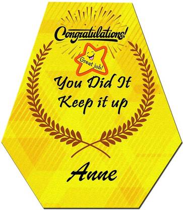 Midas Craft Congratulations Anne ….12 Gift Well Done Quote Greeting Card