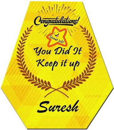 Midas Craft Congratulations Suresh ….12 Gift Well Done Quote Greeting Card