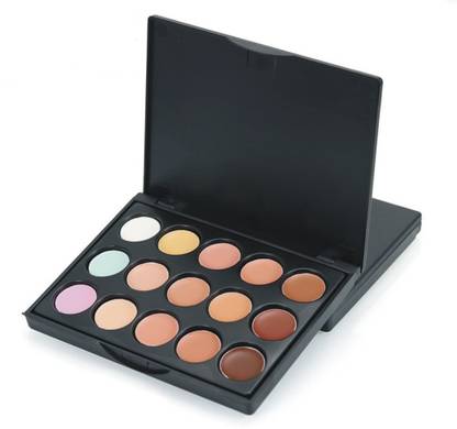 Popfeel Concealer Palettes 15 Color Pro Makeup Facial Concealer Cream Palette Cosmetic Primer Contour Brighten Make Up Natural Shade-1 Concealer