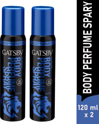 GATSBY Ultimate Body Perfume Spray Energy 120ml (Pack of 2) Deodorant Spray  -  For Men