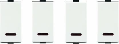 Anchor By Panasonic Roma Plus Modular Polycarbonate 1m 10A/16A One-Way Switch with LED Indicator (White) 10 A One Way Electrical Switch