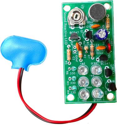 GYM Music Sound Reactive LED Circuit For Electronic Projects | Music Disco Light Kit | Fully Assembled PCB With Sensitivity Control Light Electronic Hobby Kit