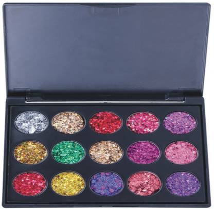 CmaaDu Eye Shadow Powder Cosmetic Case Color Plates Makeup Set Cosmetics,Shiny 15 color Eyeshadow Palatte Shade-2 15 g