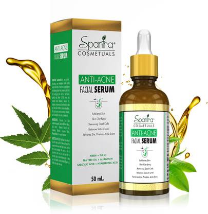 Spantra Anti Ance Facial Serum for Pimple and Ance prone Skin, Repairs Skin damage and treats Skin against Acne , No Paraben , No Sulphate, 50ml
