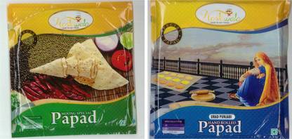 Nastawala Moong and Urad Papad Combo Fryums (Pack of 2)