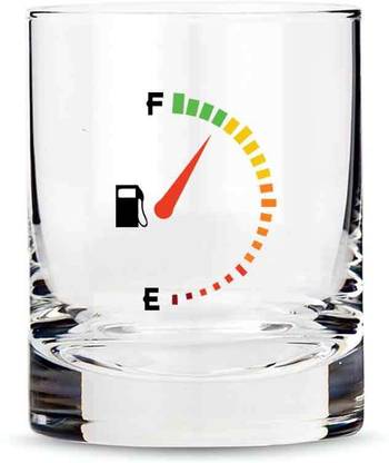 Nutcase FUEL INDICATOR Glass Whisky Glass