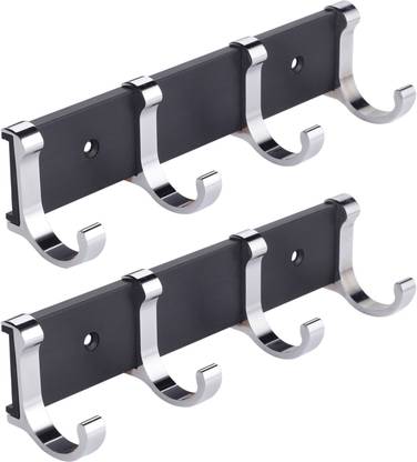 Flipkart SmartBuy Pack Of 2-Stylish Cloth Hanger Bathroom Wall Door Hooks For Hanging keys,Clothes,towel Hook Rail 4