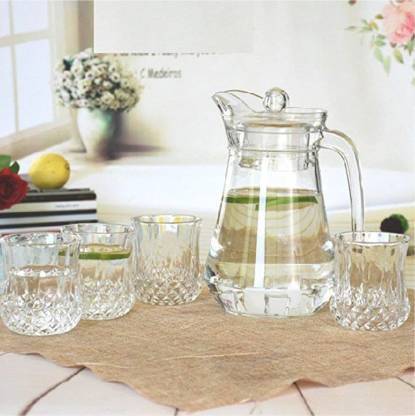 TREANDCARD set of 6 glass and Jug Lemon set Jug Glass Set
