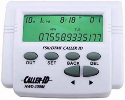 MOBLOGIC Caller Id Box + Cable Mobile Phone Adjustable LCD Display Corded Landline Phone