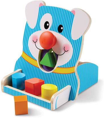 MELISSA & DOUG First Play Wooden Spin and Feed Shape Sorter