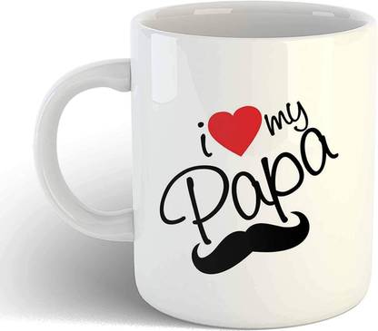 PASHUPATASTRA I Love My Papa , Papa Birthday Gift , Father's Day Gift With Glossy Finish with Vibrant Print सिरेमिक मग