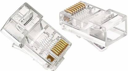 Cables Unlimited Cat6 2-Piece RJ45 Connector for Solid Wire 25 Pack Clear Cables Unlimited Cat6 2-Piece RJ45 Connector for Solid Wire 25 Pack Clear