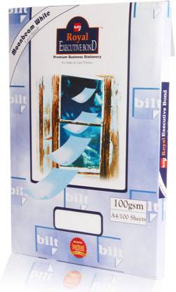 bilt Moonbeam Plain A4 100 gsm Royal Executive Bond Paper