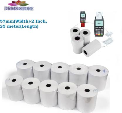 DRMS STORE paper roll billing machine paper roll 58mmx25 meter 70 gsm Thermal Paper