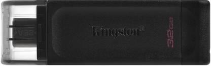 KINGSTON DataTraveler 70 Type C to Micro USB 32 GB Pen Drive Compatible with Laptop, Mobile, Desktop Computer USB 3.1 Plastic Case