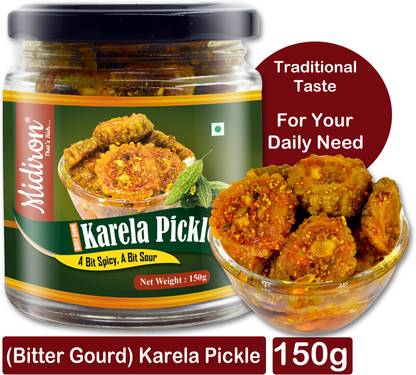 Midiron Karela Pickle, Traditional Punjabi Karela Pickle (Bitter Gourd) (150 gm) Bitter Gourd Pickle