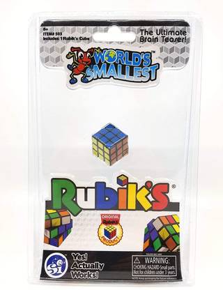 Worlds Smallest Rubik's Cube Miniature Edition- Pocket Sized 3D Puzzle
