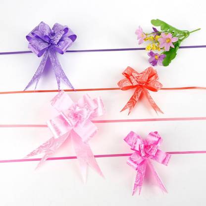 RASUSAM Pull Flower Bow Ribbon for Wrap and Decoration Multicolor Paper Ribbon