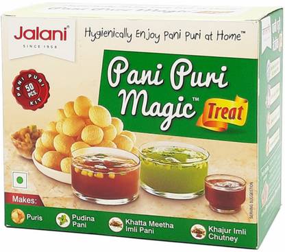 जलानी instant ready to mix pani puri with pudina pani / khatta meetha pani / imly chuteny powder