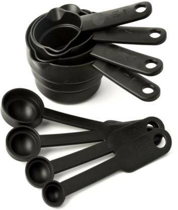 AKHI Measuring Cups And spoon Measuring Cup Set (0.5 L)1/2 Cup, 1/4 Cup, 2/3 Cup, 3/4 Cup, 1 Cup, 2 Cup Graduations Plastic Measuring Spoon Set