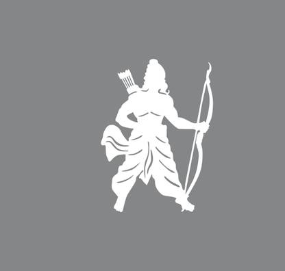 Stickers Mart 62 cm Lord Ram ji 62 cm x 45 cm Removable Sticker