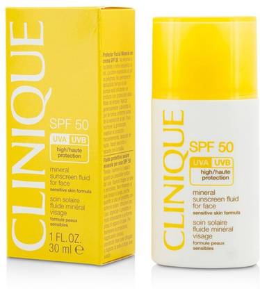 Clinique Happy Sunscreen - SPF 50 PA++++ SPF 50 UVA/UVB Mineral Sunscreen Fluid For Face