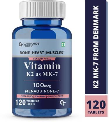 CARBAMIDE FORTE Vitamin K2 MK7 100mcg Supplement | High Potency Vitamin K2 MK7 from Denmark