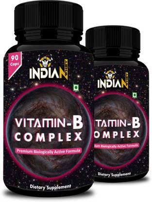 Indian Whey B-Complex Vitamins-B12, B1, B2, B3, B6, Biotin | B-Complex Supplement, Pack of 2