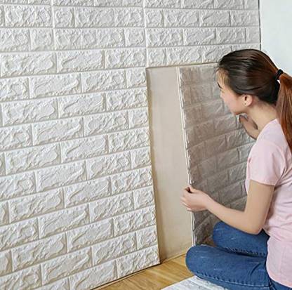Peijinsart Embossed, Vinyl Decorative White Wallpaper