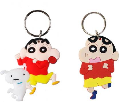 AVI DoubleSided Crayon Shinchan with Dog design Combopack Key Chain